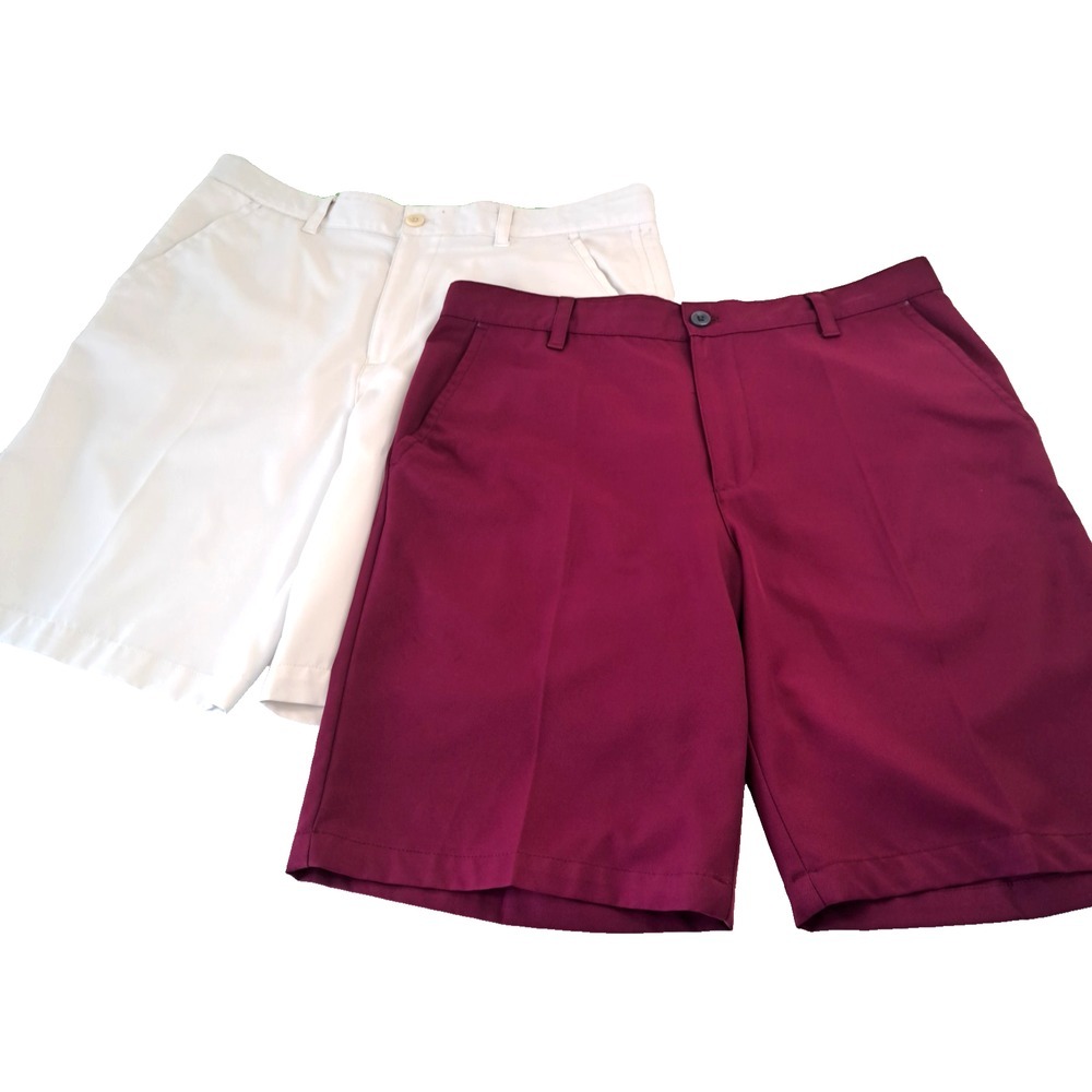 Lot of Two 2 Pair IZOD Golf Shorts Men's 34" x 10" Performance‎ Preppy